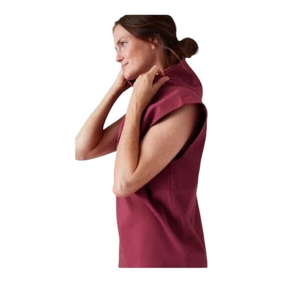 Athleta Sundown Tank Sweatshirt Berry Hoodie Activewear Small NWOT - Picture 3 of 12